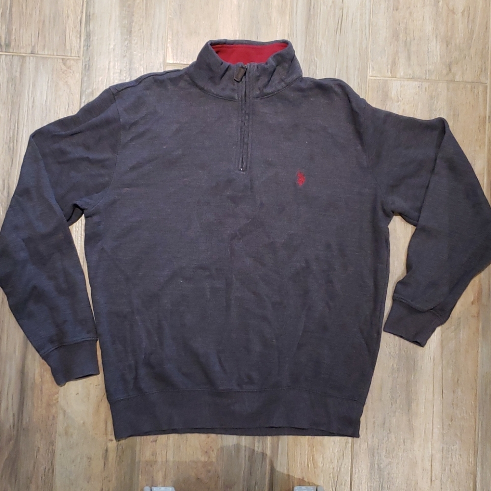 Gray Polo Sweater Long Sleeve